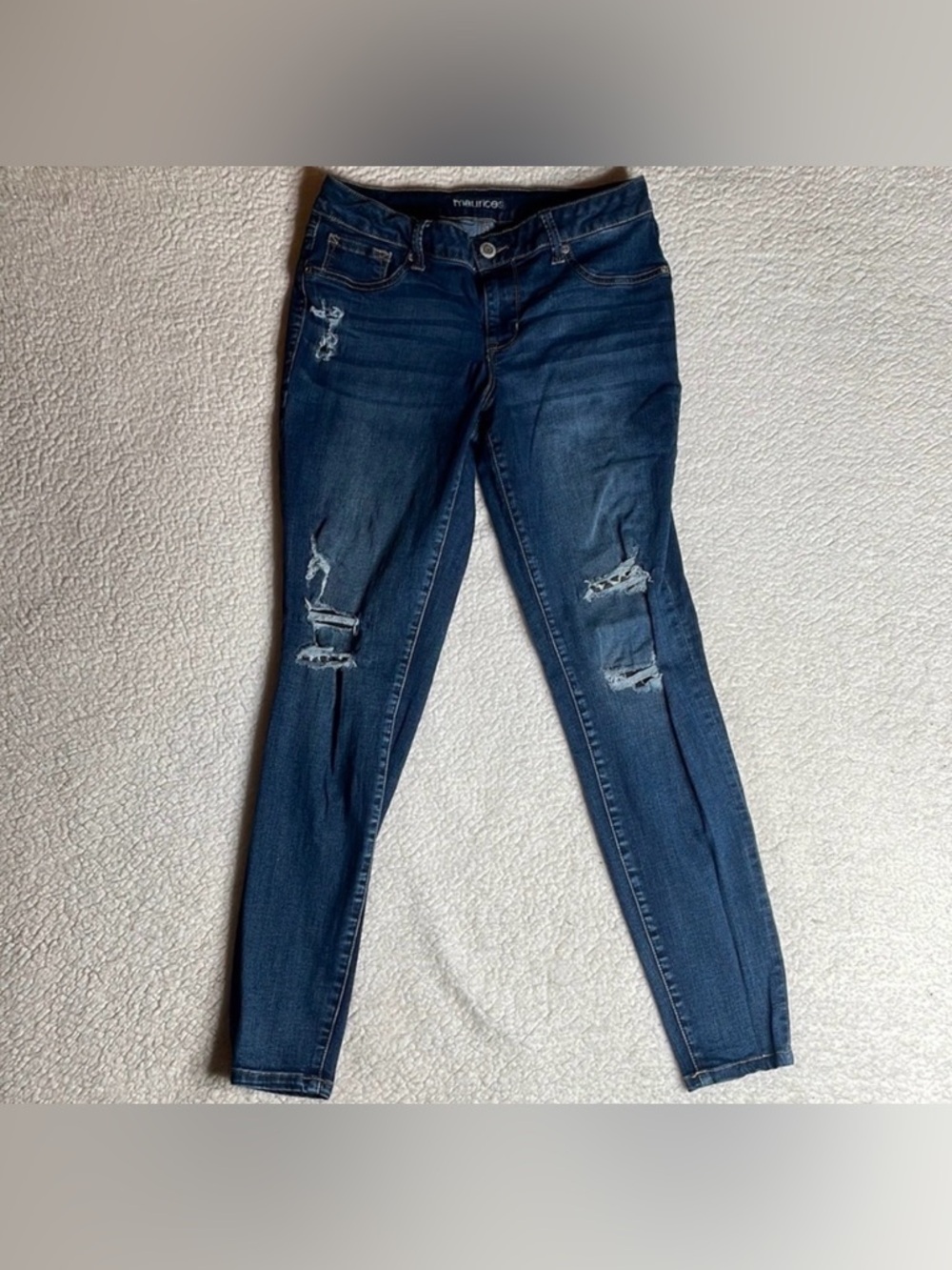 Maurices Denim Jeans Distressed Ripped Size Med